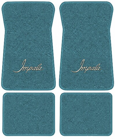 1974-1976 Chevy Impala Cutpile Floor Mats with Embroidered Logo Choices - 4-Piece - product details image 9