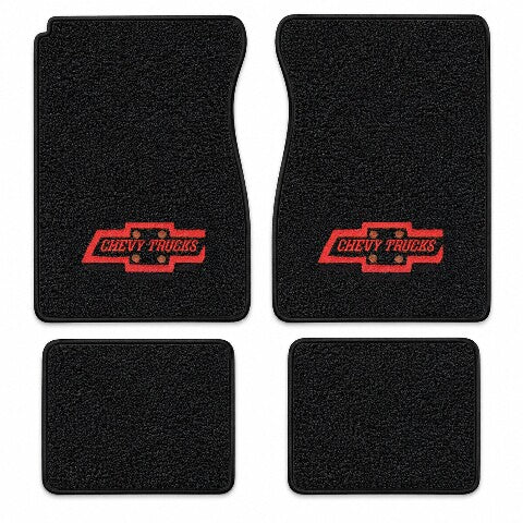 1973 Chevy C20 Crew Cab Loop Floor Mats with Embroidered Logo Choices - 4-Piece - product details image 4