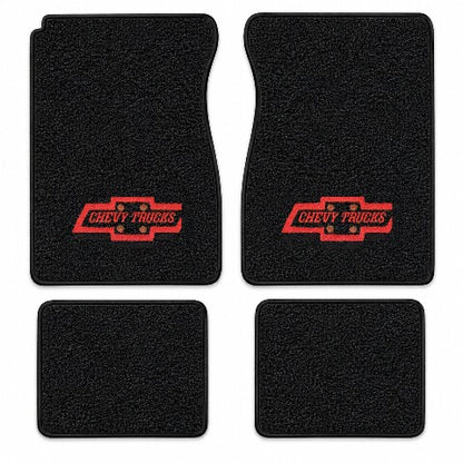 1973 Chevy C20 Crew Cab Loop Floor Mats with Embroidered Logo Choices - 4-Piece - product details image 4