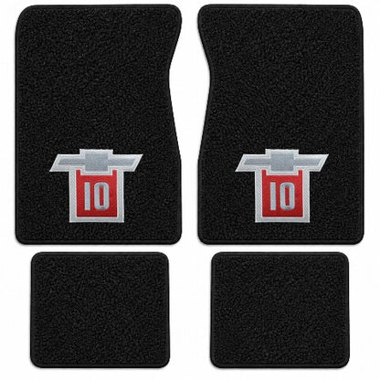 1971-1972 Chevy C10 Suburban Loop Floor Mats with Embroidered Logo Choices - 4-Piece - product details image 4