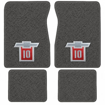 1971-1972 Chevy C10 Suburban Loop Floor Mats with Embroidered Logo Choices - 4-Piece - product image