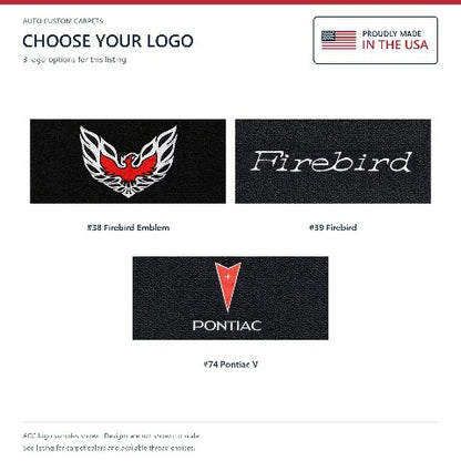 1974-1981 Pontiac Firebird Cutpile Floor Mats with Embroidered Logo Choices - 4-Piece - product details image 7