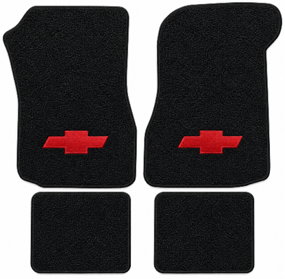 1973 Chevy Monte Carlo Loop Floor Mats with Embroidered Logo Choices - 4-Piece - product details image 2