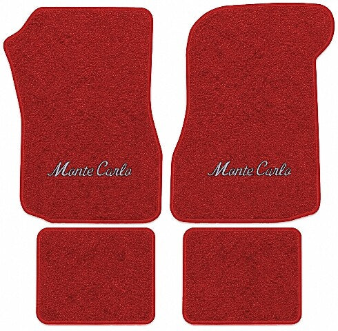 1973 Chevy Monte Carlo Loop Floor Mats with Embroidered Logo Choices - 4-Piece - product image