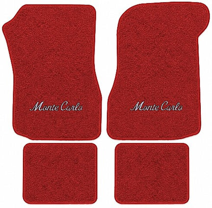 1973 Chevy Monte Carlo Loop Floor Mats with Embroidered Logo Choices - 4-Piece - product image