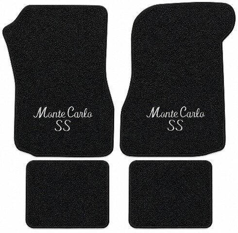 1973 Chevy Monte Carlo Loop Floor Mats with Embroidered Logo Choices - 4-Piece - product details image 3