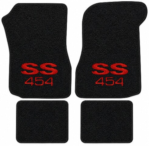 1973 Chevy Monte Carlo Loop Floor Mats with Embroidered Logo Choices - 4-Piece - product details image 6