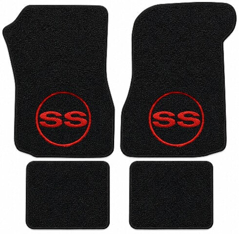 1973 Chevy Monte Carlo Loop Floor Mats with Embroidered Logo Choices - 4-Piece - product details image 8