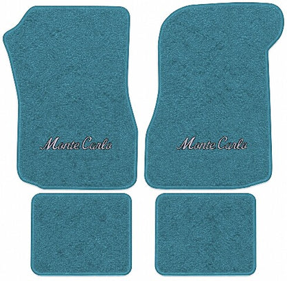 1973 Chevy Monte Carlo Loop Floor Mats with Embroidered Logo Choices - 4-Piece - product details image 15