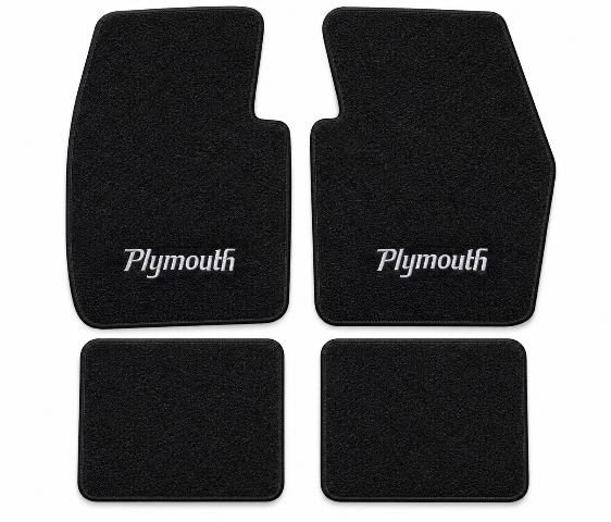 1974-1976 Plymouth Duster Cutpile Floor Mats with Embroidered Logo Choices - 4-Piece - product details image 2