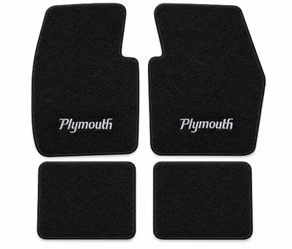 1974-1976 Plymouth Duster Cutpile Floor Mats with Embroidered Logo Choices - 4-Piece - product details image 2
