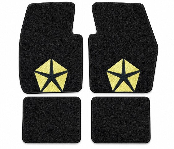 1974-1976 Plymouth Duster Cutpile Floor Mats with Embroidered Logo Choices - 4-Piece - product details image 3