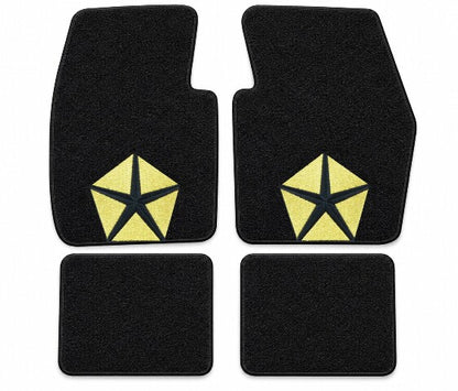 1974-1976 Plymouth Duster Cutpile Floor Mats with Embroidered Logo Choices - 4-Piece - product details image 3