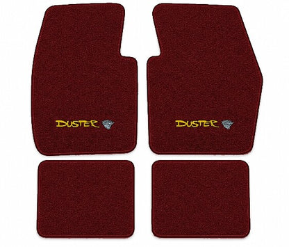 1974-1976 Plymouth Duster Cutpile Floor Mats with Embroidered Logo Choices - 4-Piece - product image