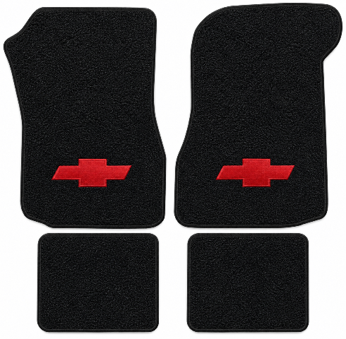 1973 Chevy Chevelle Laguna Loop Floor Mats with Embroidered Logo Choices - 4-Piece - product details image 2