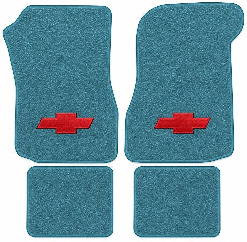 1973 Chevy Chevelle Laguna Loop Floor Mats with Embroidered Logo Choices - 4-Piece - product image