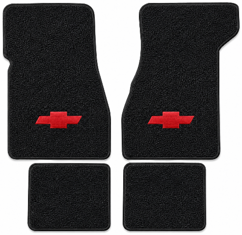 1973 Chevy Chevelle Malibu Loop Floor Mats with Embroidered Logo Choices - 4-Piece - product details image 2