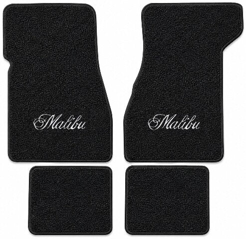 1973 Chevy Chevelle Malibu Loop Floor Mats with Embroidered Logo Choices - 4-Piece - product details image 3