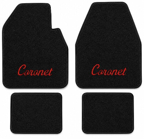 1974-1976 Dodge Coronet Cutpile Floor Mats with Embroidered Logo Choices - 4-Piece - product details image 3