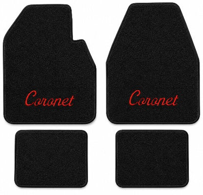 1974-1976 Dodge Coronet Cutpile Floor Mats with Embroidered Logo Choices - 4-Piece - product details image 3