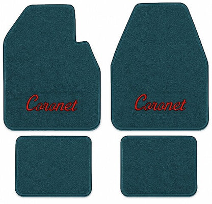 1974-1976 Dodge Coronet Cutpile Floor Mats with Embroidered Logo Choices - 4-Piece - product image
