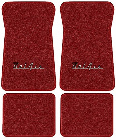 1974-1975 Chevy Bel Air Cutpile Floor Mats with Embroidered Logo Choices - 4-Piece - product image