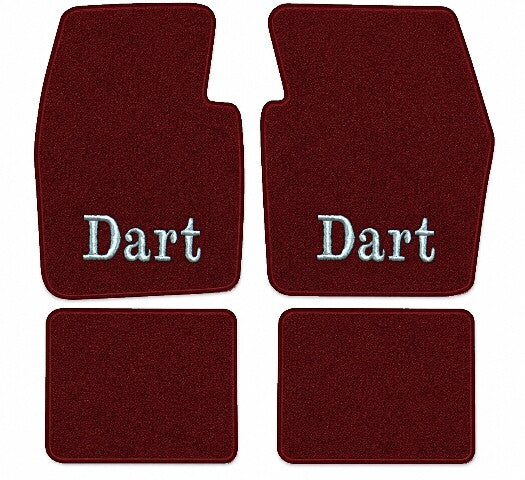 1974-1976 Dodge Dart Cutpile Floor Mats with Embroidered Logo Choices - 4-Piece - product image