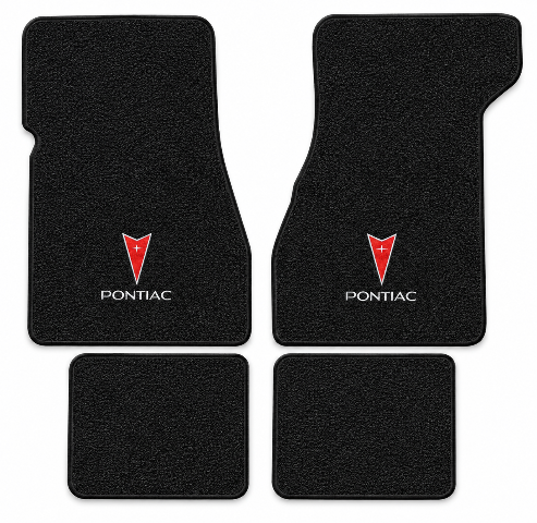 1973 Pontiac Grand Prix Loop Floor Mats with Embroidered Logo Choices - 4-Piece - product details image 2