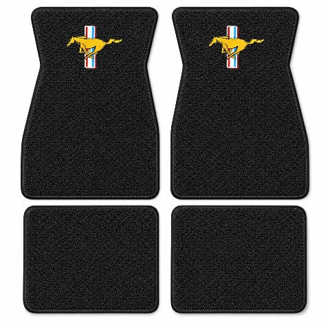 1964-1968 Ford Mustang Loop Floor Mats with Embroidered Logo Choices - 4-Piece - product details image 6