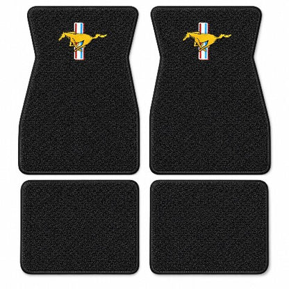 1964-1968 Ford Mustang Loop Floor Mats with Embroidered Logo Choices - 4-Piece - product details image 6