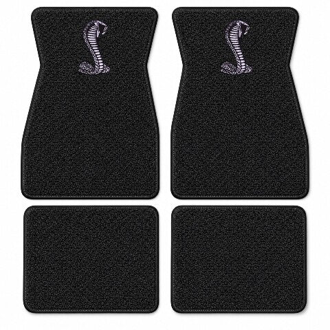 1964-1968 Ford Mustang Loop Floor Mats with Embroidered Logo Choices - 4-Piece - product details image 7