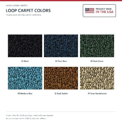 1973 Buick Apollo Loop Floor Mats with Embroidered Logo Choices - 4-Piece - product details image 6