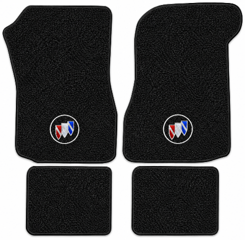 1973 Buick Regal Loop Floor Mats with Embroidered Logo Choices - 4-Piece - product details image 2