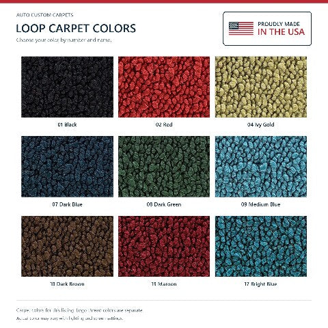1973 Buick Regal Loop Floor Mats with Embroidered Logo Choices - 4-Piece - product details image 6