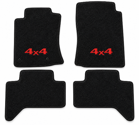 2010-2011 Toyota Tacoma Double Cab Cutpile Floor Mats with Embroidered Logo Choices - 4-Piece - product image
