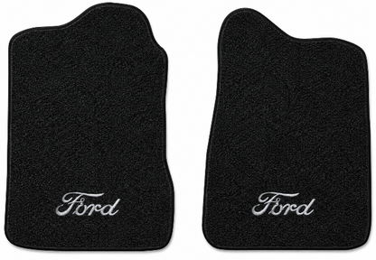 1972-1973 Ford Courier Loop Floor Mats with Embroidered Logo Choices - 2-Piece - product details image 2