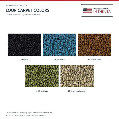 1972-1973 Ford Courier Loop Floor Mats with Embroidered Logo Choices - 2-Piece - product details image 7