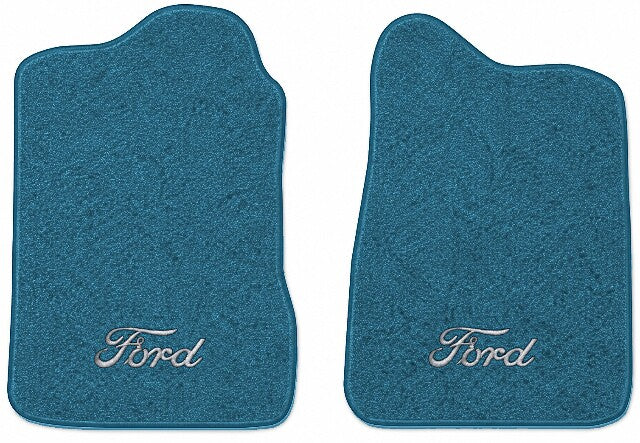 1972-1973 Ford Courier Loop Floor Mats with Embroidered Logo Choices - 2-Piece - product image