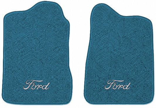 1972-1973 Ford Courier Loop Floor Mats with Embroidered Logo Choices - 2-Piece - product image
