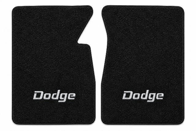 1974 Dodge D100 Cutpile Floor Mats with Embroidered Logo Choices - 2-Piece - product details image 2
