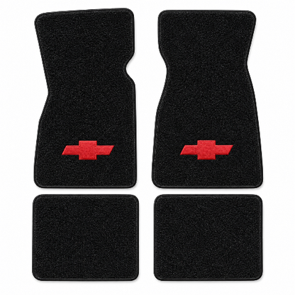 1974-1977 Chevy Vega Cutpile Floor Mats with Embroidered Logo Choices - 4-Piece - product details image 2