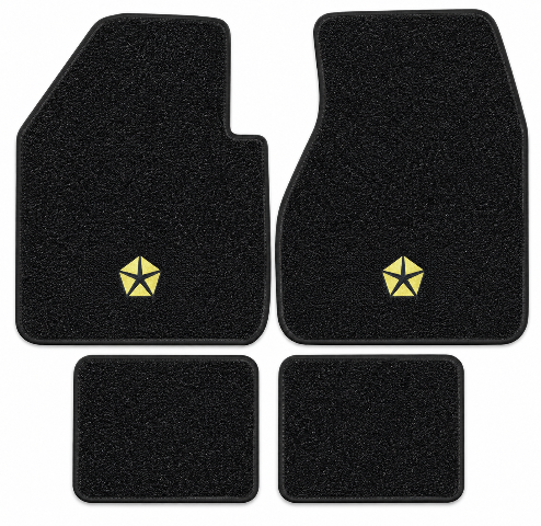 1974-1975 Chrysler Imperial LeBaron Cutpile Floor Mats with Embroidered Logo Choices - 4-Piece - product details image 2