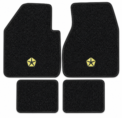 1974-1975 Chrysler Imperial LeBaron Cutpile Floor Mats with Embroidered Logo Choices - 4-Piece - product details image 2