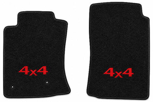 2010-2011 Toyota Tacoma Access Cab Cutpile Floor Mats with Embroidered Logo Choices - 2-Piece - product image