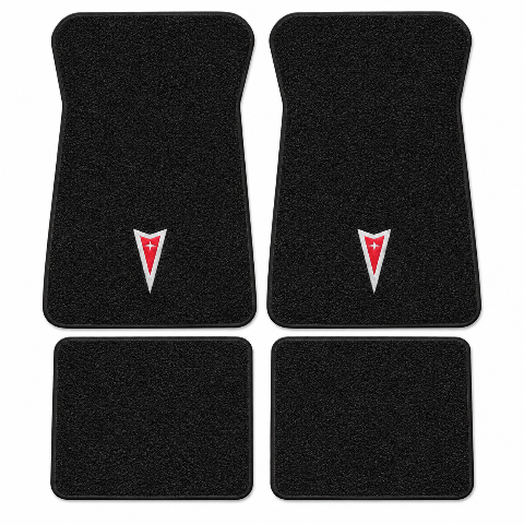 1971-1973 Pontiac Grandville Loop Floor Mats with Embroidered Logo Choices - 4-Piece - product details image 2