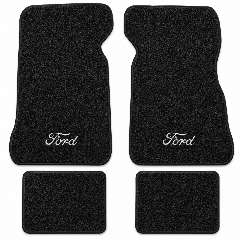 1972-1973 Ford Thunderbird Loop Floor Mats with Embroidered Logo Choices - 4-Piece - product details image 2