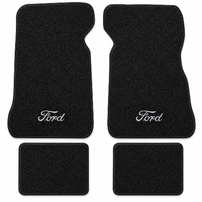 1972-1973 Ford Thunderbird Loop Floor Mats with Embroidered Logo Choices - 4-Piece - product details image 2
