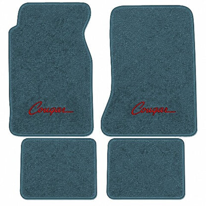1974-1975 Mercury Cougar Cutpile Floor Mats with Embroidered Logo Choices - 4-Piece - product image