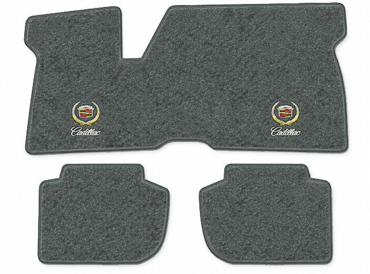 1974-1978 Cadillac Eldorado Frt & Rrs Cutpile Floor Mats with Embroidered Logo Choices - 3-Piece - product image