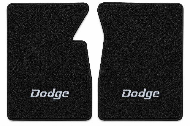 1964-1967 Dodge D100 Series Loop Floor Mats with Embroidered Logo Choices - 2-Piece - product details image 2